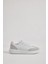 Erkek Beyaz Gri Kalın Faylon Hafif Taban Bağcıklı Spor Ayakkabı 3