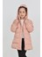 Kız Çocuk Pembe Kışlık Kapüşonlu ve Fermuarlı Şişme Mont 4