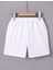 Kadın Beli Lastikli Mini Düz Şort - Beyaz 2