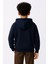 Erkek Çocuk Kapüşonlu Kanguru Çepli Tam Fermuarlı Hırka Sweatshirt - Lacivert 3