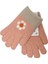 Spteks Kitti 4-8 Yaş Kız Çocuk Pembe Renk Çiçek Desenli Kışlık Örme Eldiven 3