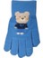 Spteks Kitti 4-8 Yaş Erkek Çocuk Mavi Renk Ayıcık Figürlü Kışlık Örme Eldiven 1