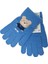 Spteks Kitti 4-8 Yaş Erkek Çocuk Mavi Renk Ayıcık Figürlü Kışlık Örme Eldiven 2