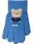 Spteks Kitti 4-8 Yaş Erkek Çocuk Mavi Renk Ayıcık Figürlü Kışlık Örme Eldiven 5