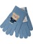 Spteks Kitti 4-8 Yaş Erkek Çocuk Açık Mavi Renk Ayıcık Figürlü Kışlık Örme Eldiven 5