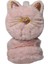 Spteks Kepp Model Kız Çocuk Pembe Renk Kedi Figürlü Sıcak Tutan Kışlık Peluş Kulaklık 5