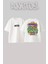 Party 1 Tasarım Sırt Baskılı Pamuk Beyaz Oversize T-Shirt 1