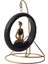 Modern Stil Askılı Sallanan Yoga Yapan Kadın Heykeli 18 cm Dekoratif Meditasyon Biblo Ev Ofis Süsü C 4