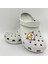 Terlik Süsü ve Aksesuarı , Çanta Süsü – Jibbitz 3D Çiçekli Yuvarlak Tablo Logo Aksesuar 3