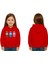 Unisex Baskılı Çocuk Swaetshirt Labubu Baskılı Kapüşonlu 3 Iplik Şardonlu 1