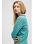 Laila, Düz Örgü, Polo Yaka, Kadın Triko Hırka - Okaliptus Yeşil 6