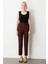Kadın Yan Cepli Boru Paça Pantolon 5015 Bordo 2