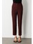 Kadın Yan Cepli Boru Paça Pantolon 5015 Bordo 3