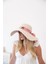 Kadın Lna Pudara Çiçek Detaylı Hasır Şapka 2