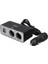 1647 12-24V Çift USB Girişli 100W 70CM Kablolu 2'li Araç Çakmak Çoklayıcı 3