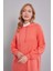 Coral Kapuşonlu Gizli Cep Detaylı Elbise 2