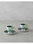 Leafora New Bone China 4 Parça 2 Kişilik Kahve Fincan Takımı 100 ml Yeşil-Mavi 2
