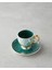 Leafora New Bone China 4 Parça 2 Kişilik Kahve Fincan Takımı 100 ml Yeşil-Mavi 4