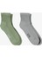 4 Street Essentials Mid-Crew Erkek Gri/haki 2'li Çorap 1