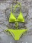 Kadın Likralı Yandan Boyundan Bağlamalı Şık Ipli Üçgen Bikini Takım 1