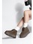 Kadın Kalın Taban Acı Kahve Içi Kürklü Günlük Bot Mariva Kahve Süet 2