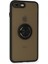 iPhone 7 Plus Kılıf Montreal Yüzüklü Silikon Kapak - SIYAH-(5796) - N098J389-M67098 2