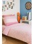 Pembe Çiçek Desenli Pamuklu Tek Kişilik Nevresim Takımı 1