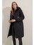 Kapşonlu Şişme Mont - Siyah 5