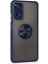Xiaomi Redmi Note 11 Pro Kılıf Montreal Yüzüklü Silikon Kapak - Lacivert - MRS4854-4708 2