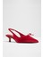 Azizza Ayakkabı Orta Boy Topuklu - Kırmızı 4