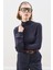 Balıkçı Yaka Bluz Lacivert 4