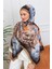 Floral Suluboya Desenli Dijital Soft Şal 3