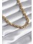316L Çelik Gold Renk Lazer Kesim Arpa Zincir Model Kadın Kolye - TJ-BKO8285 1