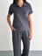 Osy Modal Yumuşak Dokulu Kumaş Kısa Kollu Yakalı T-Shirt Pantalon Ikili Takım- Antrasit 2