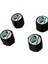 Logolu Siyah Beyaz Metal 4 Adet Sibop Kapak 4