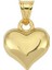 Gümüş 3 Boyutlu Gold Kalp Kadın Kolye Ucu 1