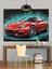 Kırmızı Spor Araba Hız Dekoratif Kanvas - Mdf Ahşap Tablo 4