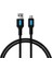 Micro USB Hızlı Şarj Kablosu (Siyah + Mavi/siyah Uç) (150 Cm) 2