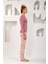 Kadın Dantelli Viskon Pijama Takım - 10762 2