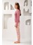 Kadın Dantelli Viskon Pijama Takım - 10762 3