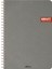 Ofis Defter Spiralli Çizgili Gri 1