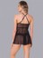 Şık Modern Şeffaf Dantel Detaylı Babydoll Gecelik, Ince Askılı, Seksi Iç Çamaşırı, Tül Kumaş 2
