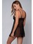 Dantel Detaylı Babydoll Gecelik Seti, Tül Kumaş, Ince Askılı, Şeffaf Tasarım, Seksi Iç Çamaşırı, 3