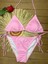 Kadın Likralı Yandan Boyundan Bağlamalı Şık Ipli Üçgen Bikini Takım 1