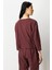 Kadın Pile Detaylı Sıfır Yaka Bluz 64408 Bordo 4