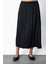 Kadın Kırışık Görünümlü Midi Etek 64209 Siyah 3