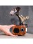 Nostaljik Mini Radyo Bluetooth Hoparlör Açık Kahverengi 10 W Parti Işığı ile 5