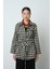 Kadın Kazayağı Desenli Cepli Astarsız Siyah Renk Ceket-Gömlek 1