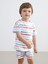 Yeni Sezon Çizgili Şortlu Erkek Bebek Şortlu Pijama Takım 1