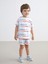 Yeni Sezon Çizgili Şortlu Erkek Bebek Şortlu Pijama Takım 2